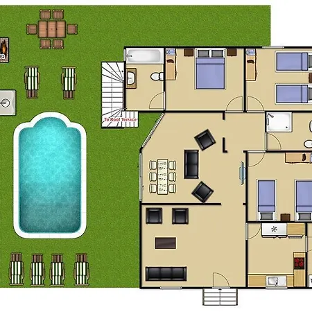 Villa Sleeps 6 With Pool Air Con And Wifi *
